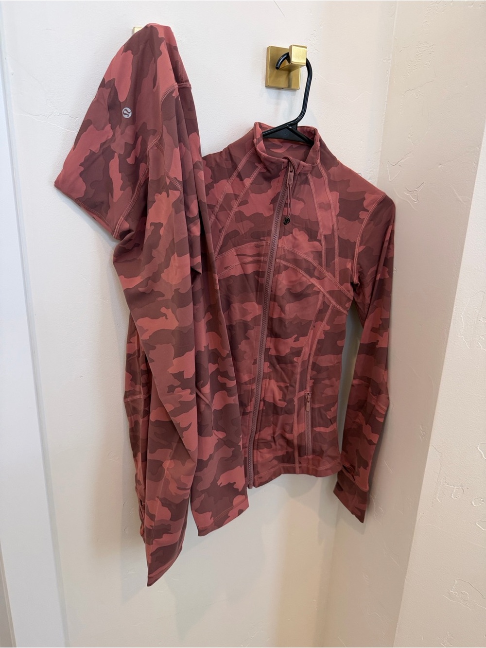 lululemon athletica Rose Camo Track Jacket - Pink/Burgundy Jacket and Pants
